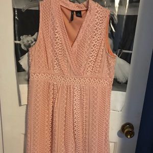 Peach lace dress